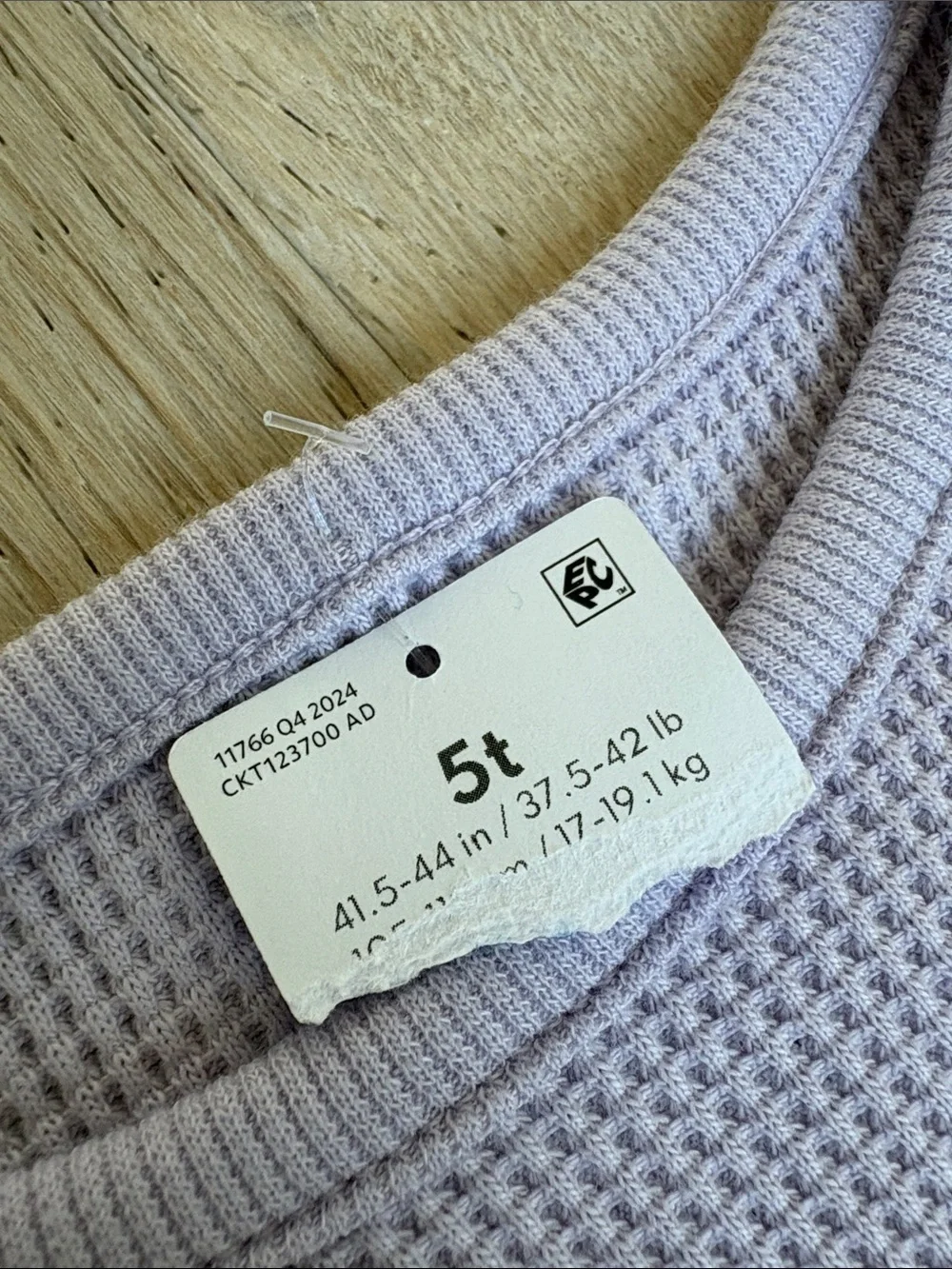 NWT - Carter's Lilac Floral Ruffle Waffle Top